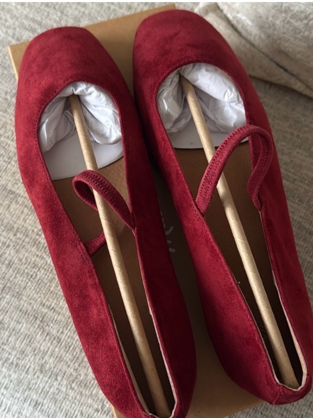 NWT Madewell Greta Suede Ballet Flats
Ballerina Ruby Port Red Burgundy Leather - Picture 8 of 11